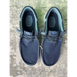 Hey Dude Wally Trailhead Navy Mens 10 Tri Nylon Slip On Shoes